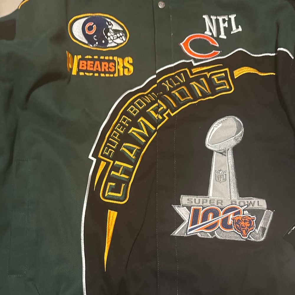 Custom 1 of 1 with tags back jacket Packers Bears Rivalry Jacket